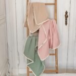 Couverture bébé | Mousseline double premium 4 plis style bohème | Rose ancien – Image 4