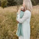 Couverture d'emmaillotage | Mousseline biologique| Sarcelle