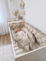 Babynest |Premium Samt Glam |Beige – Bild 4