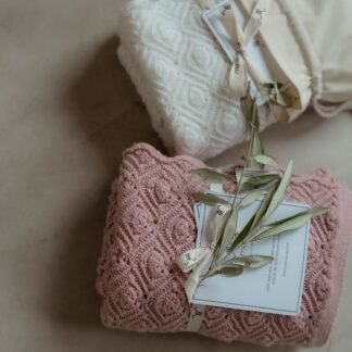 MY MEMI | Premium Merino Wool Blanket | Pink Pearl