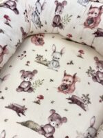 Nid pour bébé | Mousseline ultra douce de qualité supérieure | Lot de 3 | Amis de la forêt – Image 5