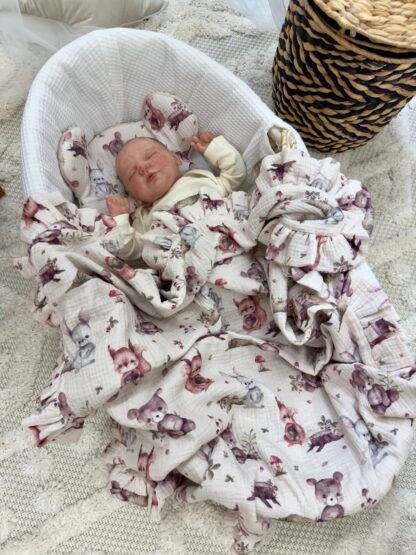 baby blanket| Premium Double Muslin 4 layers | Woodland Friends - Image 3