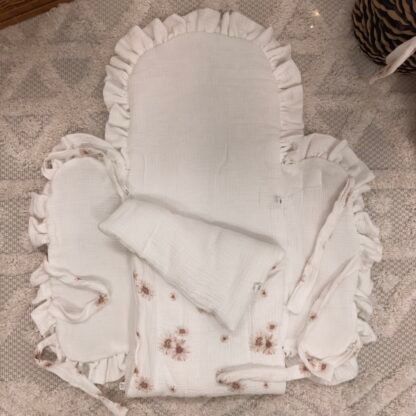 Multifunktioneller Babyschlafsack| Premium Musselin|0-8M|Daisies – Bild 3