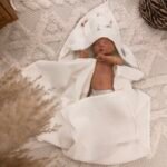 Serviette de bain à capuche | Gaufré | Marguerites – Image 4