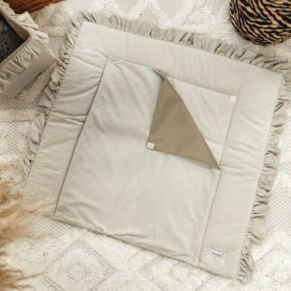 Matelas à langer Velvet Glam avec coussin imperméable amovible | Beige