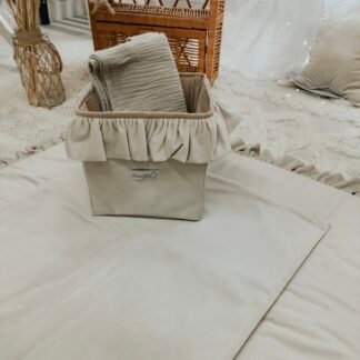 Matelas à langer Velvet Glam avec coussin imperméable amovible | Beige