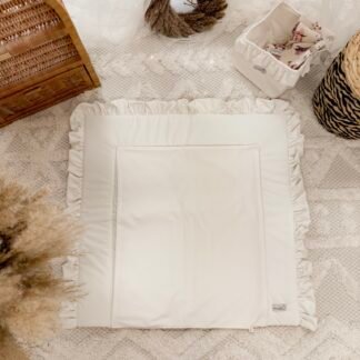 Wickelauflage Samt Glam Inklusive Abnehmbare Wasserdichte Unterlage | Cream