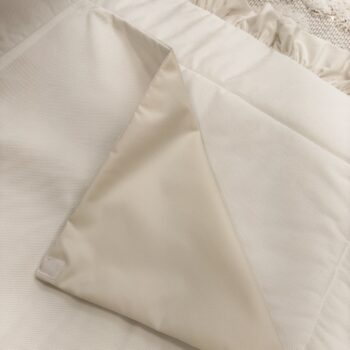 Wickelauflage Samt Glam Inklusive Abnehmbare Wasserdichte Unterlage | Cream Zusatzbild-1