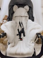 Car Seat Cover Premium Muslin Beige - Image 3