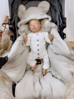 Car Seat Cover Premium Muslin Beige - Image 4