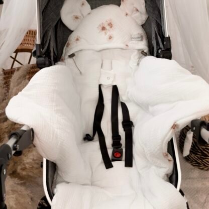 Car Seat Blanket Premium Muslin Daisies - Image 3