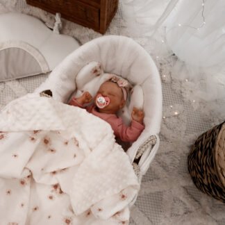 Lot de couvertures câlines, oreillers, minky mousseline premium, marguerites