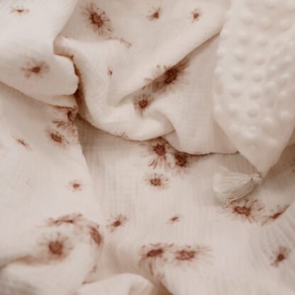 Set Kuscheldecke Kissen |Premium Musselin-Minky|Daisies – Image 3