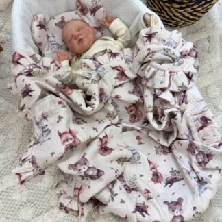 baby blanket| Premium Double Muslin 4 layers |Woodland Friends