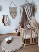 Baldachin Musselin Beige – Bild 3