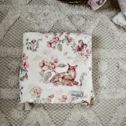 Set Kuscheldecke Kissen |Premium Musselin-Minky|Magic Forest - immagine 7