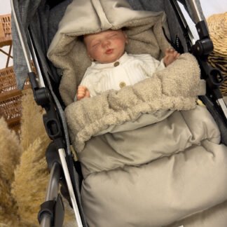 Premium Samt Wandelbarer Winterfusssack |Dark Beige