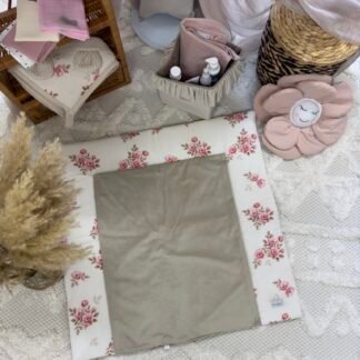Velvet Changing Mat Including Removable Waterproof Pad | Fall Roses