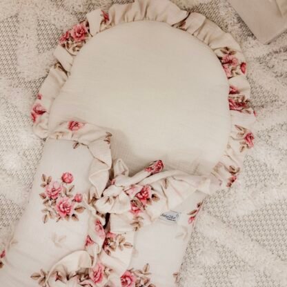 Multifunktioneller Babyschlafsack| Premium Musselin|0-8M|Fall Roses – Bild 2