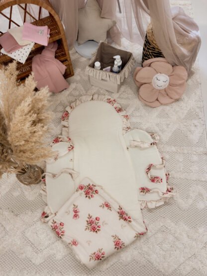 Multifunktioneller Babyschlafsack| Premium Musselin|0-8M|Fall Roses – Bild 3