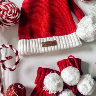 Christmas Beanie & Booties|0-6M