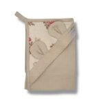 Telo bagno con cappuccio | cialda| Caso rosa