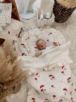 Baby nest |Premium Ultra Soft Muslin Velor |Set of 4|Happy Mushrooms - Image 5