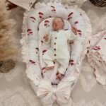 Baby nest |Premium Ultra Soft Muslin Velor |Set of 4|Happy Mushrooms - Image 2