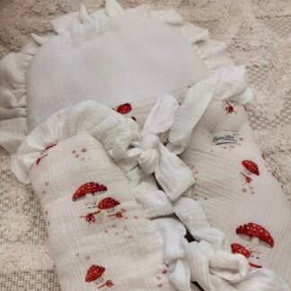 Multifunktioneller Babyschlafsack| Premium Musselin|0-8M|Happy Mushrooms