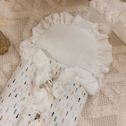 Multifunktioneller Babyschlafsack| Premium Musselin Baumwolle|0-8M|Confetti – Bild 2