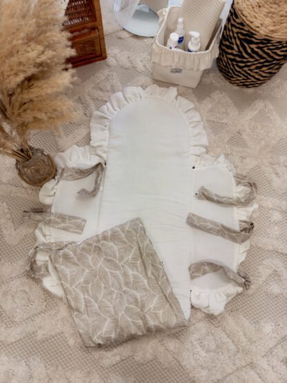 Multifunctional Baby Sleeping Bag| Premium Muslin Cotton|0-8M|Boho Leaves - Image 3