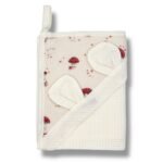 Badtuch mit Kapuze | Waffel| Happy Mushrooms