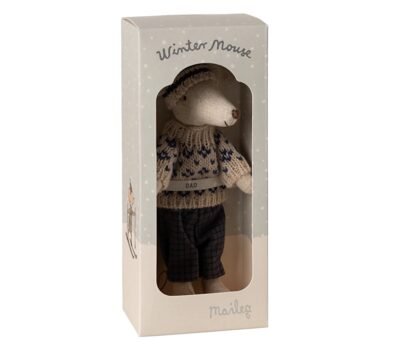 Maileg Winter Mouse with Ski Dad - Image 2