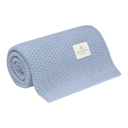 MY MEMI | Merino blanket premium | Baby Blue