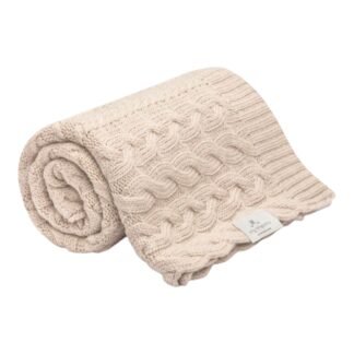 MY MEMI | Merino blanket Premium Braided|Warm Beige