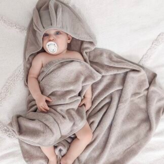 Kapuzenhandtuch Baby|Bambus|Rabbit Ears |Mokka