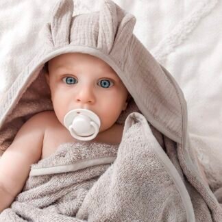 Kapuzenhandtuch Baby|Bambus|Rabbit Ears |Mokka