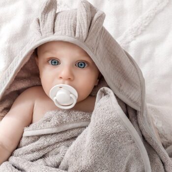 Kapuzenhandtuch Baby|Bambus|Rabbit Ears |Mokka Zusatzbild-1