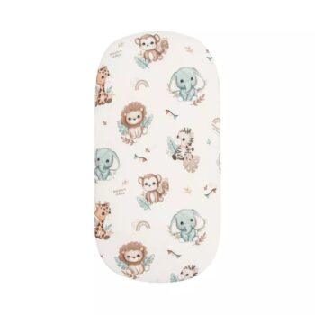 Premium Fixleintuch 75x30 cm – 100% weiche Baumwolle, atmungsaktiv und kuschelig|Baby Safari Hauptbild