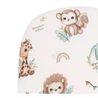 Premium Fixleintuch 75x30 cm – 100% weiche Baumwolle, atmungsaktiv und kuschelig|Baby Safari