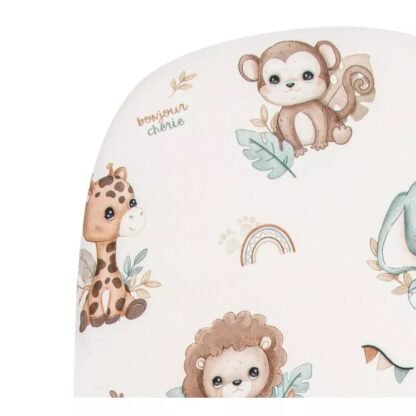 Premium fitted sheet 75x30 cm – 100% soft cotton, breathable and cuddly|Baby Safari - Image 2