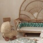 Bettschlange Velours Teal – Bild 3