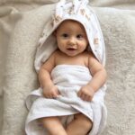 Kapuzenhandtuch Baby|Bambus|Cute Bears|Weiss