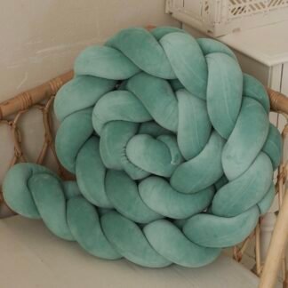 Serpent de lit velours bleu sarcelle