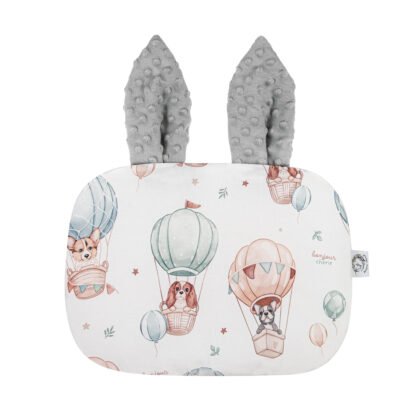 Set Kuscheldecke Kissen |Premium Baumwolle-Minky|TOG 2.5|Puppies & Hot Air Balloons – Image 2