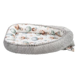 Baby Nest |Premium Cotton Minky|Set of 3|Puppies & Hot Air Balloons