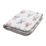 Set di morbide coperte, cuscini, cotone minky premium, TOG 2.5, cuccioli e mongolfiere - immagine 3