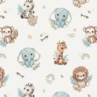 Premium fitted sheet 75x30 cm – 100% soft cotton, breathable and cuddly|Baby Safari - Image 3