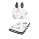 Ensemble d'oreillers couverture câlins | Minky en coton premium|TOG 2.5|Tracteurs & Ours