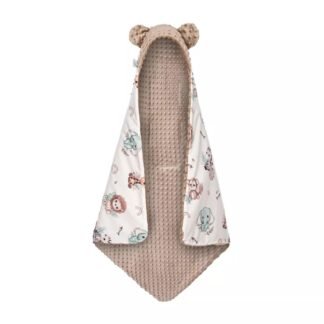 Autoschale Decke |Premium Baumwolle Minky|Baby Safari